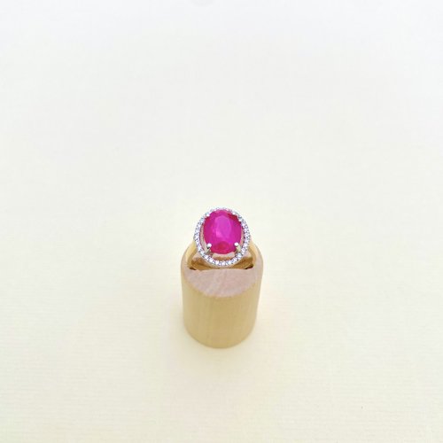 9ct. Gold Ruby &amp; Diamond Ring.