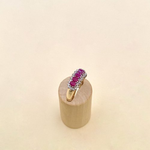 9ct. Solid Gold Ruby &amp; Diamond Ring.