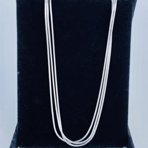 Sterling Silver Triple Snake Chain.
