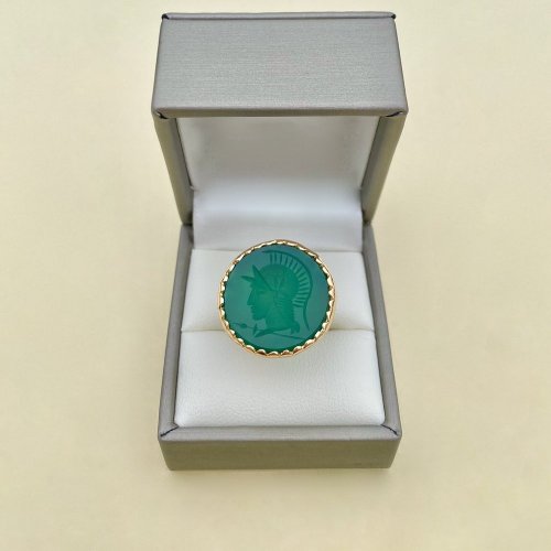 Antique 9ct. Yellow Gold Seal / Fob with Roman Intaglio.