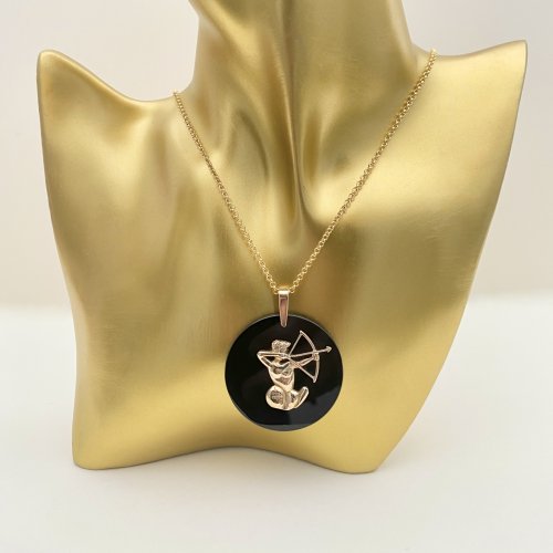 Hallmarked 9ct. Gold Sagittarius Pendant. SOLD.