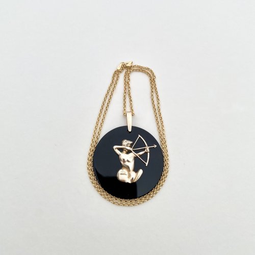 Hallmarked 9ct. Gold Sagittarius Pendant. SOLD.