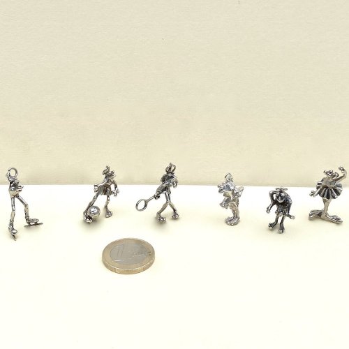 Silver Athletic Frog Pendants / 4 remaining.