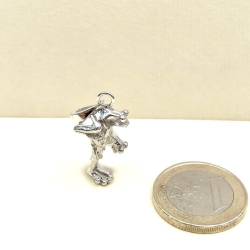 Silver Athletic Frog Pendants / 4 remaining.