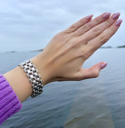 Sterling silver & CZ Bracelet.