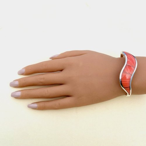 Handcrafted Silver &amp; Enamel Bangle.  SOLD