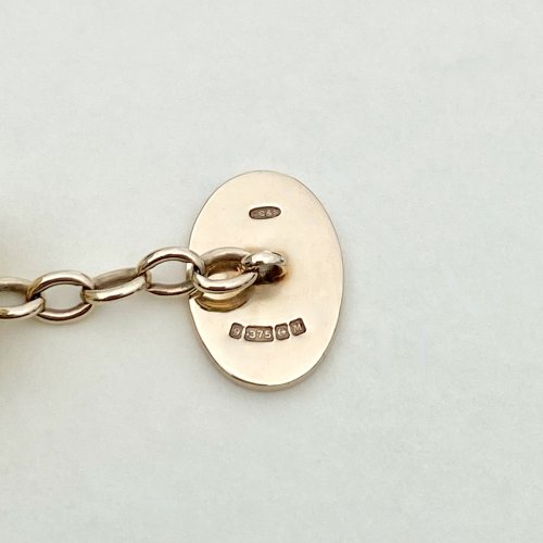 9ct. gold &amp; onyx cufflinks. SOLD