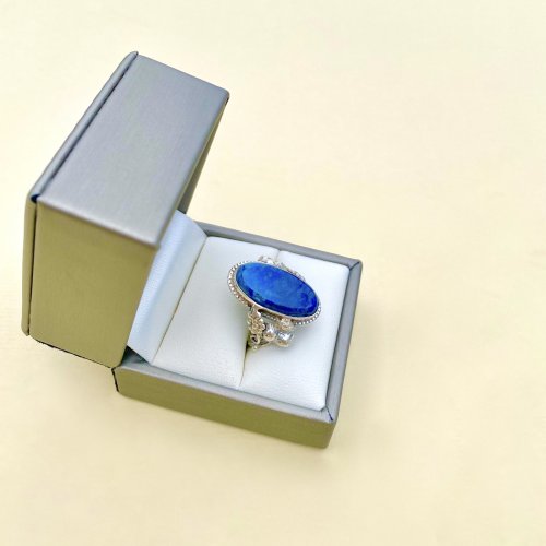 Vintage Silver Lapis Lazuli Ring.