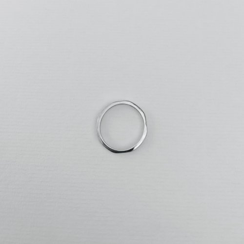 9ct. White Gold Hexagonal Band / Ring. 