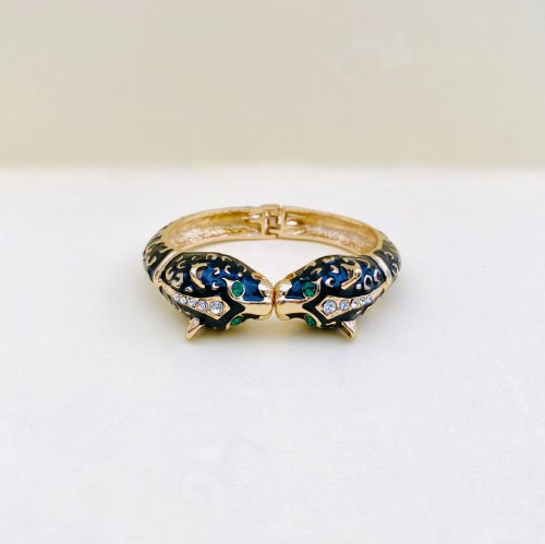 Vintage Panther Double Headed Bangle.