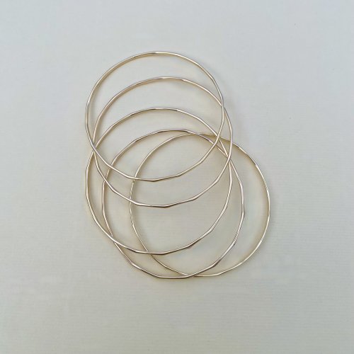 Set of Five 9ct. Yellow Gold Bangles. SOLD.