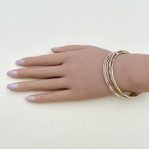 Set of Five 9ct. Yellow Gold Bangles. SOLD.
