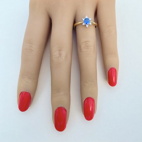 18ct. Gold Sapphire &amp; Diamond Ring.
