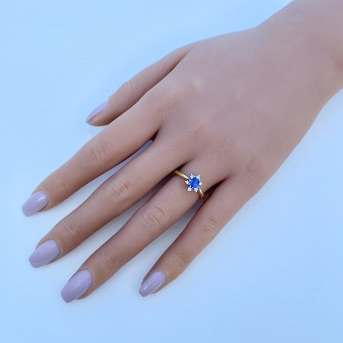 18ct. Gold Sapphire &amp; Diamond Ring.