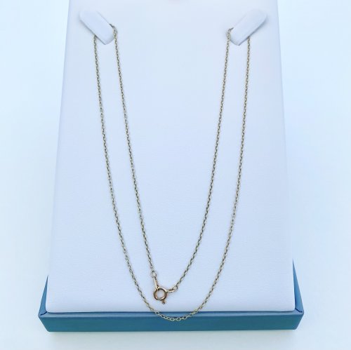 9ct. Yellow Gold Fine Link Neck Chain. 21 ½