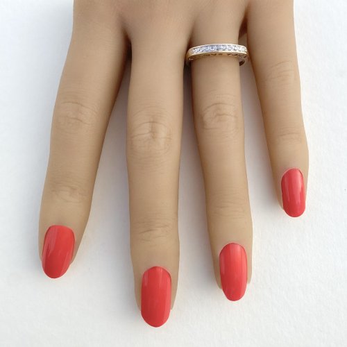 9ct. Yellow Gold Half Eternity Ring with Diamonds &amp; Words. 