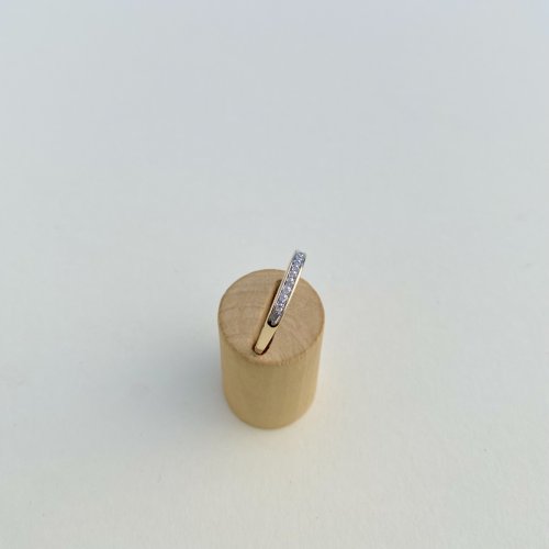 9ct. Yellow Gold Half Eternity Ring with Diamonds &amp; Words. 