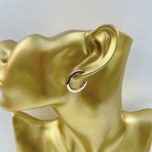 9ct. Gold Plain Classic Hoop Earrings / Squared Off Edges. JUST IN! 