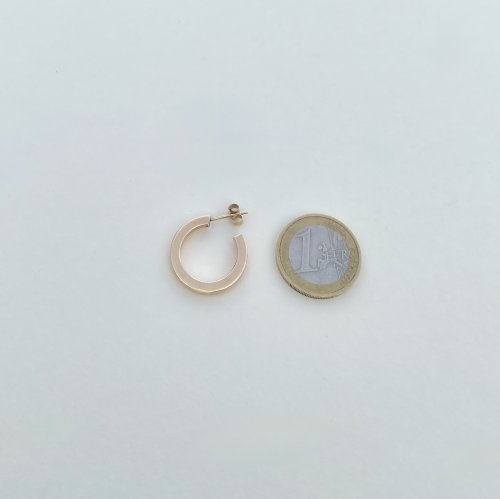 9ct. Gold Plain Classic Hoop Earrings / Squared Off Edges. JUST IN! 