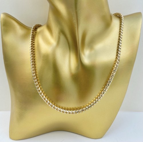 14ct. Gold Spiga Wheat Chain Necklace. 50 gms. NEW IN STOCK. SOLD.