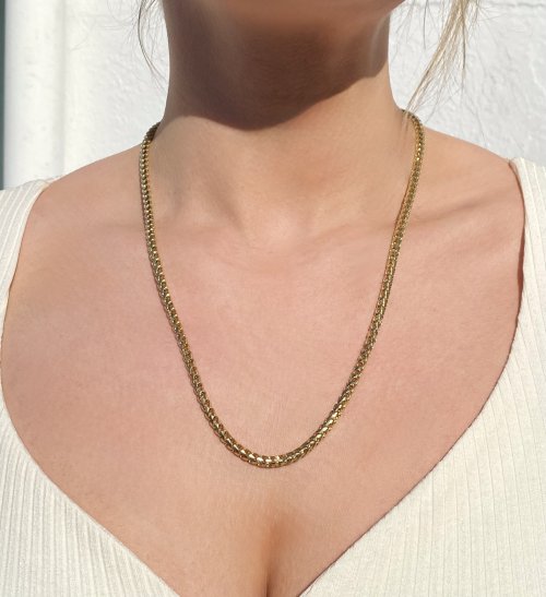 14ct. Gold Spiga Wheat Chain Necklace. 50 gms. NEW IN STOCK. SOLD.
