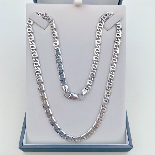 Italian Silver Flat Link Chain, 49 cm. / 19¼. SOLD