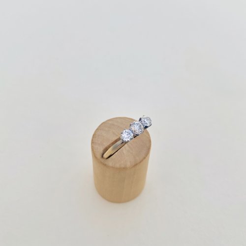 18ct. Gold &amp; Platinum 3-Stone Diamond Ring. NEW IN STOCK.