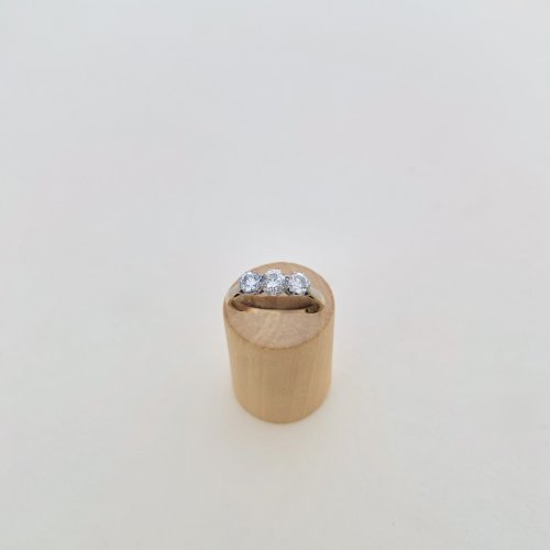 18ct. Gold &amp; Platinum 3-Stone Diamond Ring. NEW IN STOCK.