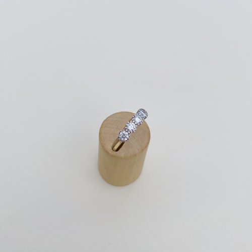18ct. &amp; Platinum 4-stone Diamond Ring. NEW IN STOCK.