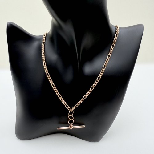 9ct. Gold T-Bar Figaro Chain. SOLD. More due in soon!