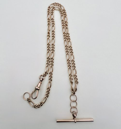 9ct. Gold T-Bar Figaro Chain. SOLD. More due in soon!