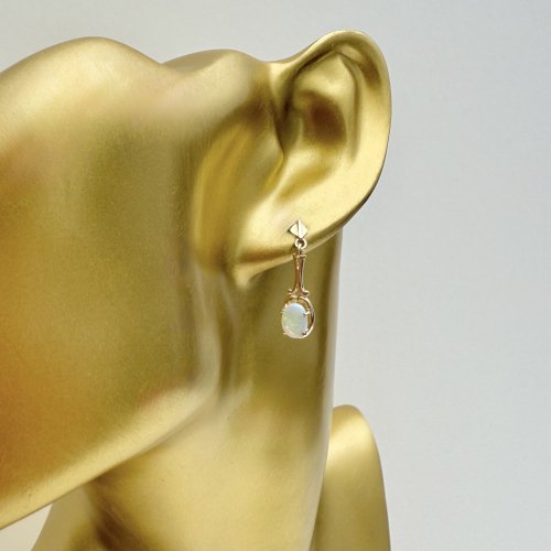 Hallmarked 9ct. Gold Opal Earrings. NEW STOCK.