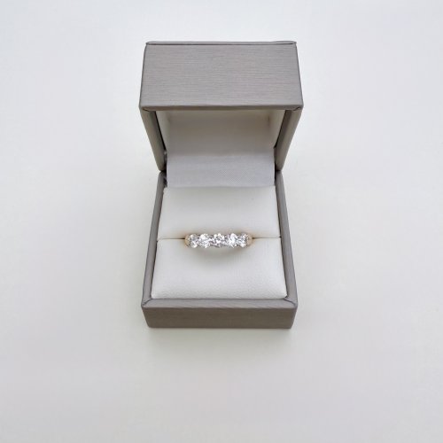 14ct. Yellow Gold 5-Stone Diamond Ring. SOLD.
