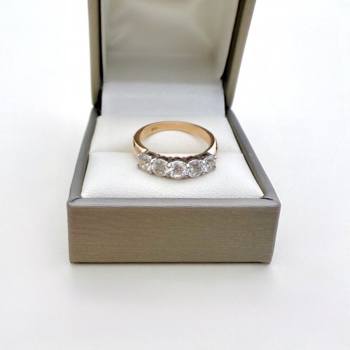 14ct. Yellow Gold 5-Stone Diamond Ring. SOLD.