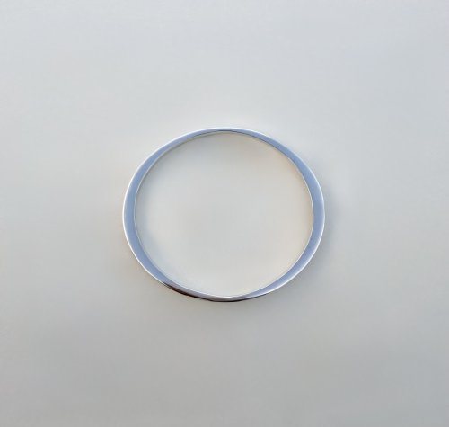 Sterling Silver Solid Oval Cuff Bangle.  NEW STOCK.