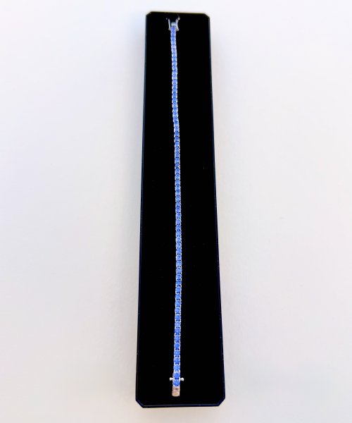 Silver Tennis Bracelet with Purple Gems. NEW STOCK.