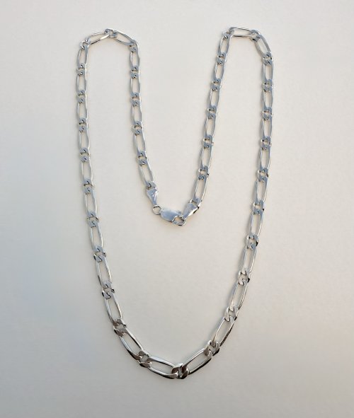 Hallmarked Silver Long Figaro Chain. NEW STOCK.