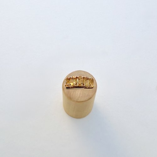 10ct. Gold 5-Stone Citrine Ring. NEW STOCK.