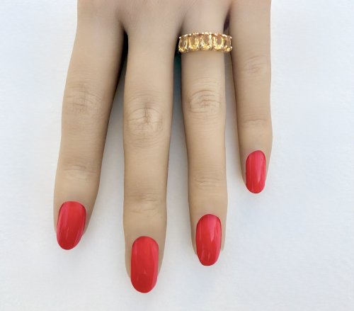 10ct. Gold 5-Stone Citrine Ring. NEW STOCK.