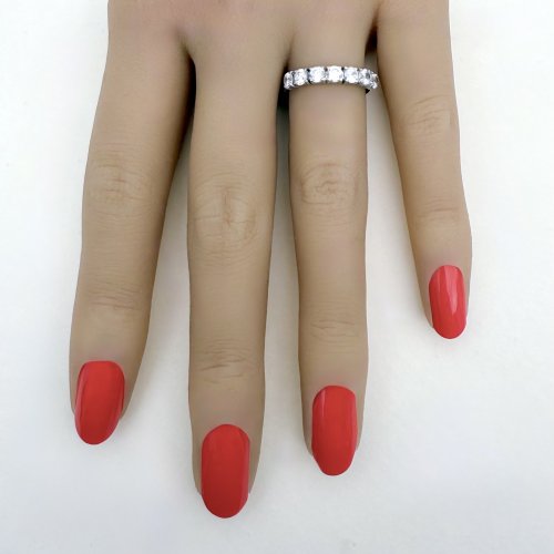 9ct. Yellow Gold 7-Stone Half Eternity CZ Ring. NEW STOCK.