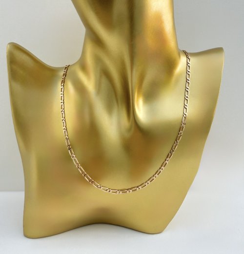 9ct. Yellow Gold Figaro Chain Necklace. 18" NEW STOCK