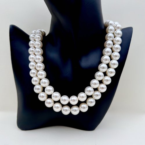 Pearl Necklace 12 mm. Double Row. NEW STOCK.