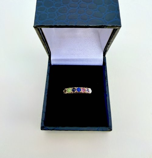 9ct. Yellow Gold Multi-Gemstone Ring. NEW STOCK.