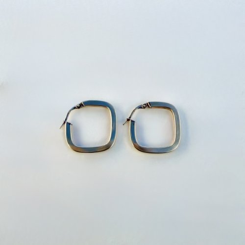 9ct. Yellow Gold Square Hoop Earrings. NEW STOCK. 