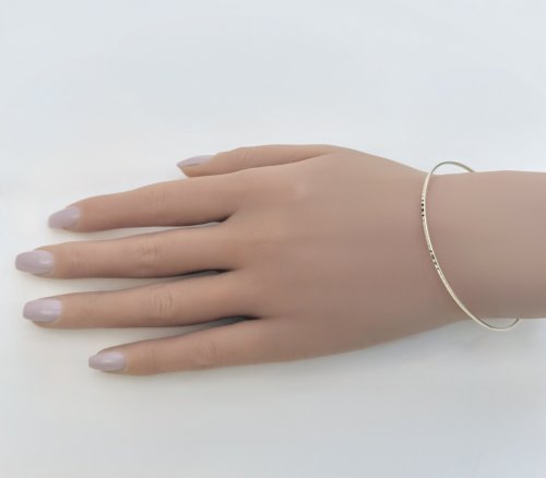 Hallmarked Italian Slim 9ct. Yellow Gold Bangle. NEW STOCK.