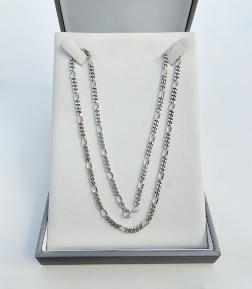 Sterling Silver Figaro Chain. 20” NEW STOCK.