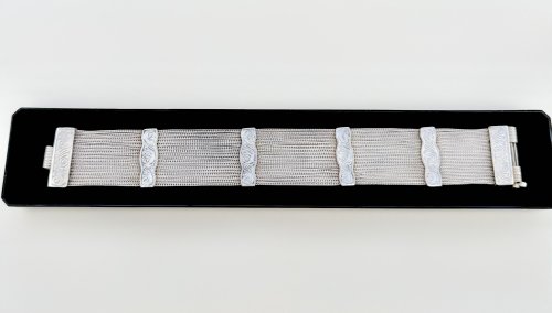 Edwardian Silver Mesh Bracelet. NEW STOCK. 