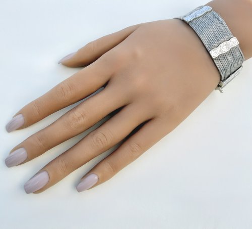 Edwardian Silver Mesh Bracelet. NEW STOCK. 