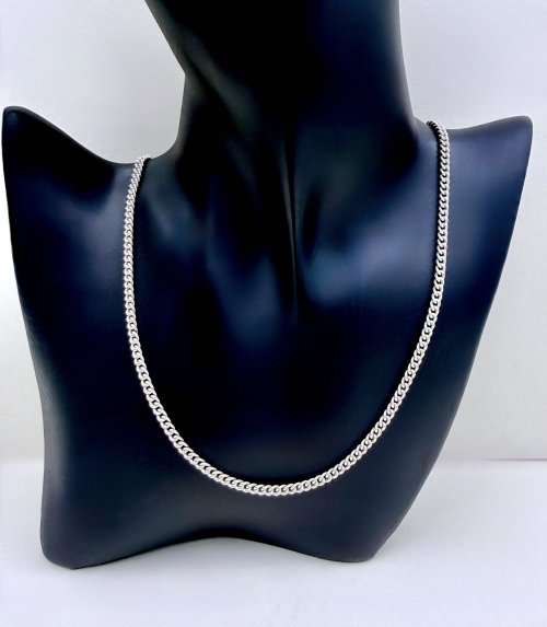 Vintage Silver Curb Link Chain 24