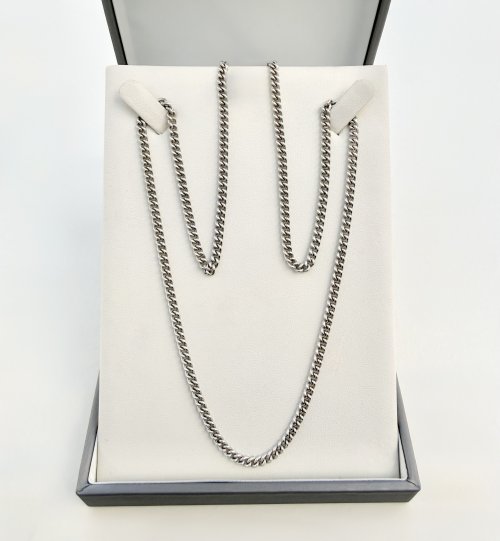 Vintage Silver Curb Link Chain 24